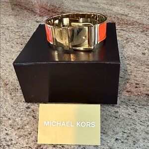 Michael Kors Gold and Orange Bracelet